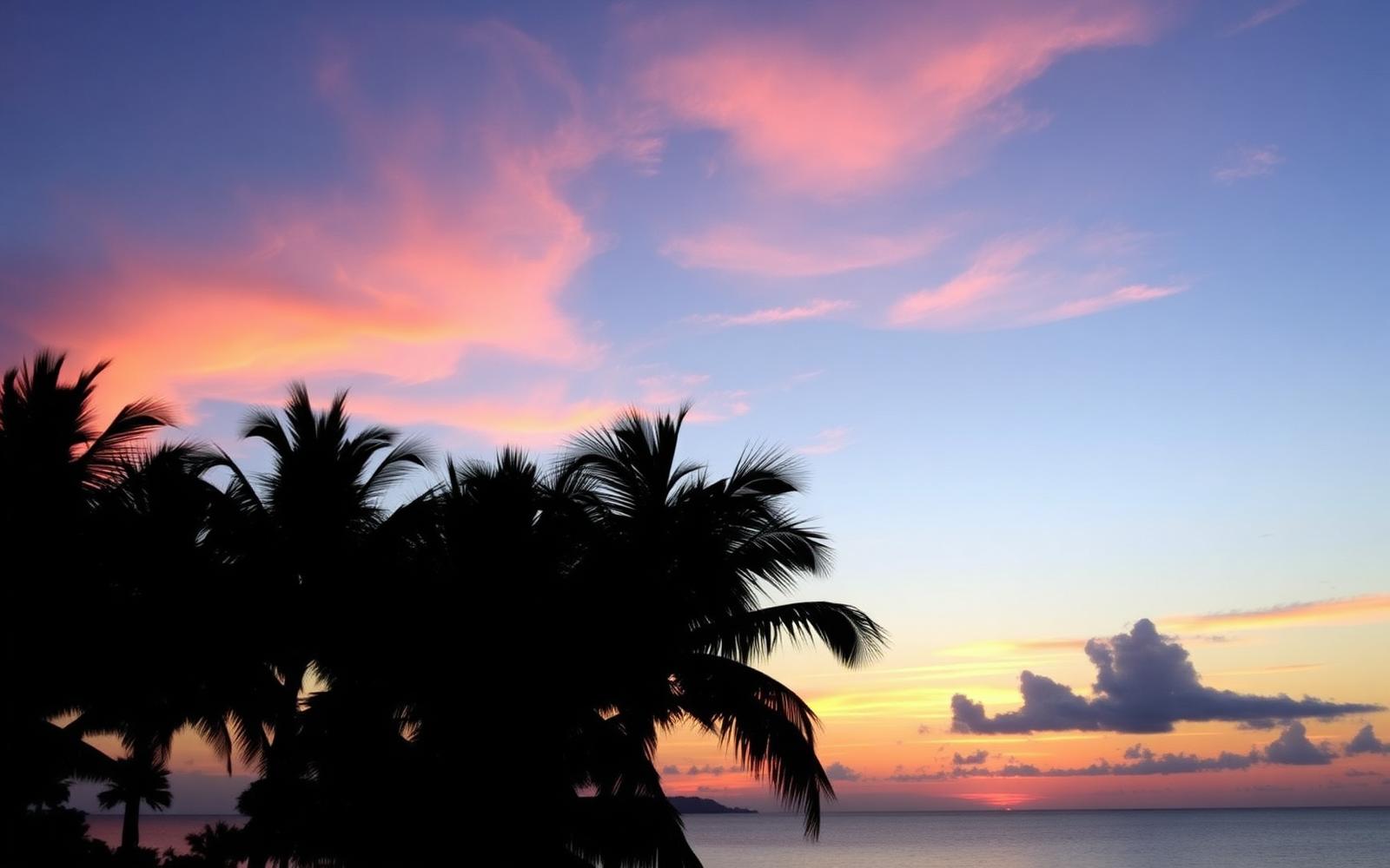 Coucher de soleil sur la baie
